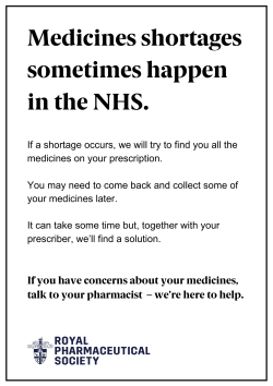 White Medicines Shortages poster